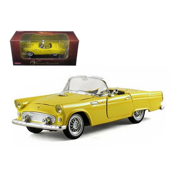 Arko 1955 Ford Thunderbird Convertible Yellow 1-32 Diecast Car Model 05521y - main